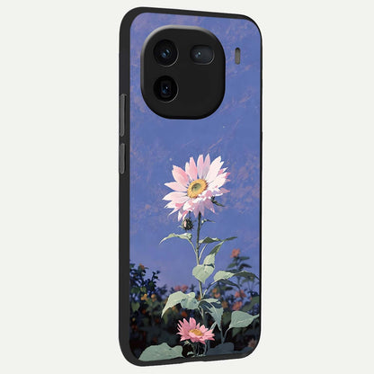  Pink Shells Outline back cover For iQOO 12 5G slim fit glass case with vibrant aesthetic design