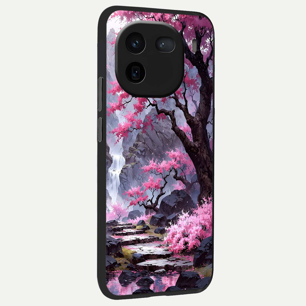  Pink Sunflower Glow back cover For iQOO 12 5G slim fit glass case with vibrant aesthetic design