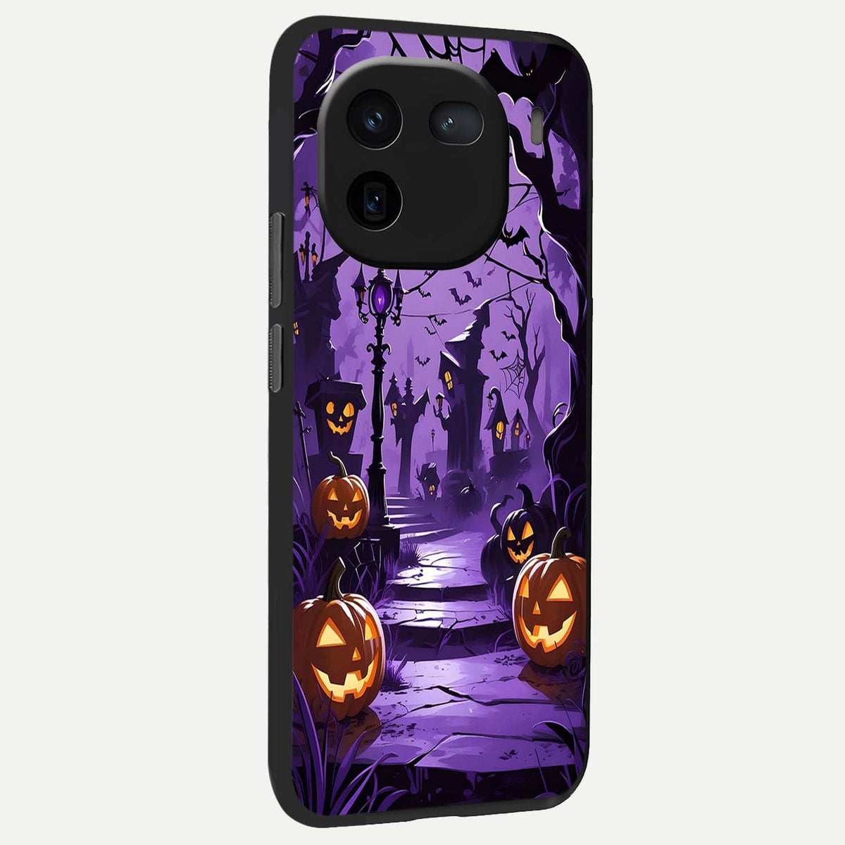  Pumpkin Patch Halloween back cover For iQOO 12 5G slim fit glass case with vibrant aesthetic design