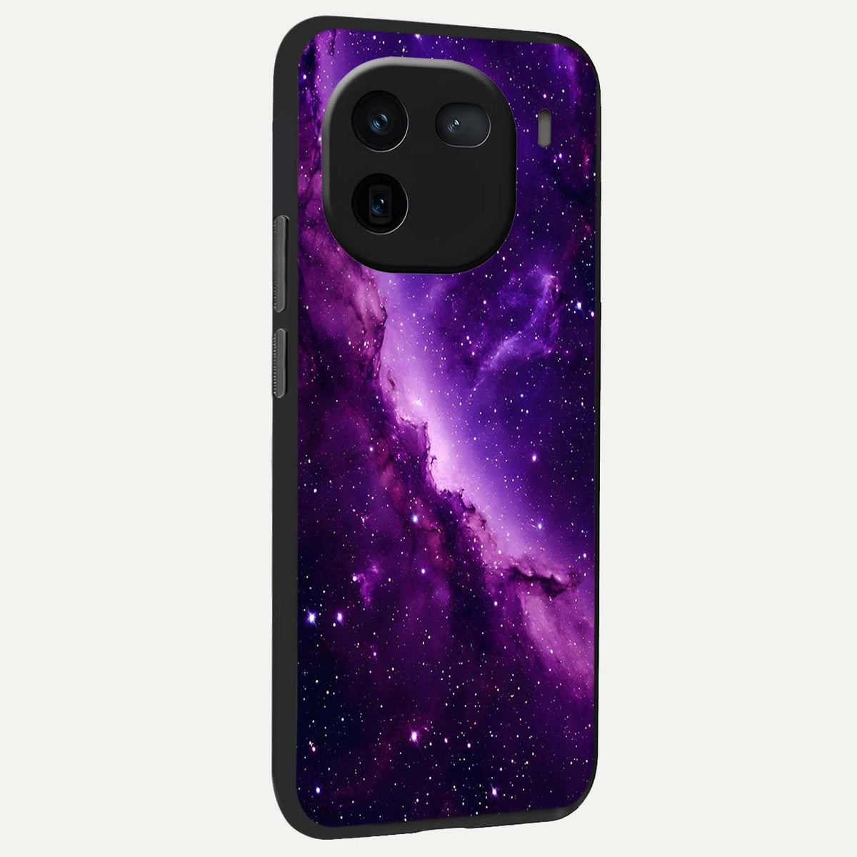  Purple Shade Sky back cover For iQOO 12 5G slim fit glass case with vibrant aesthetic design
