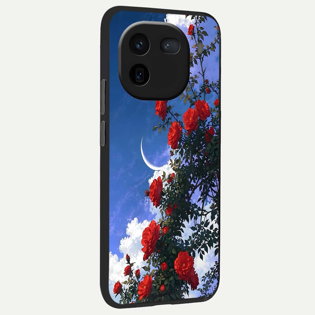  Rose Drift Flowers back cover For iQOO 12 5G slim fit glass case with vibrant aesthetic design