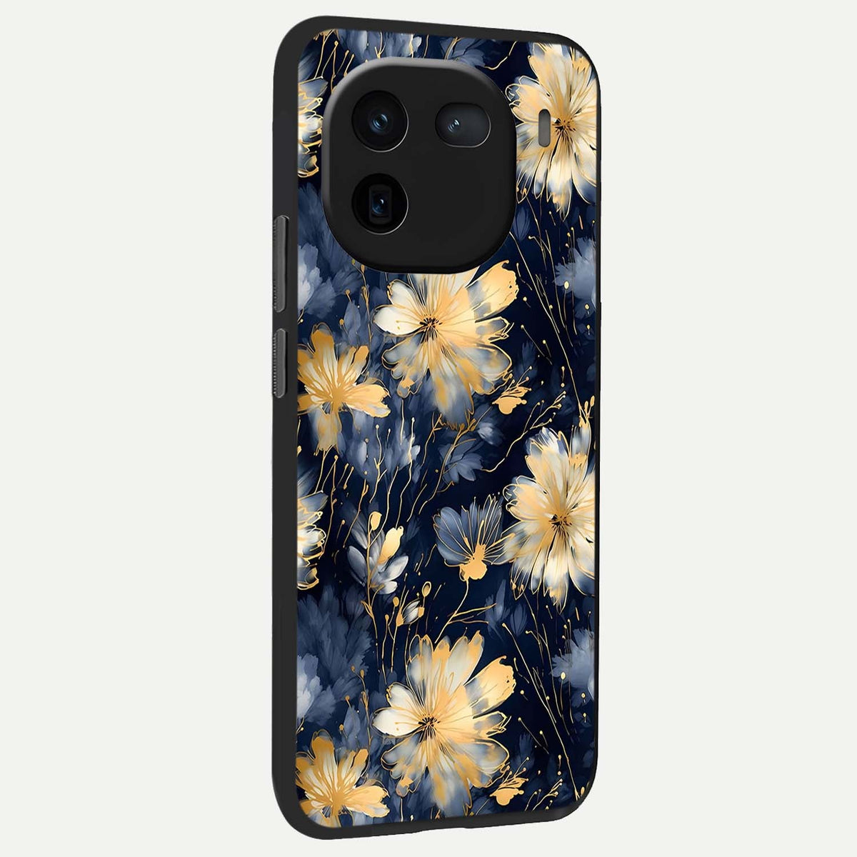  Royal Petal Dream back cover For iQOO 12 5G slim fit glass case with vibrant aesthetic design