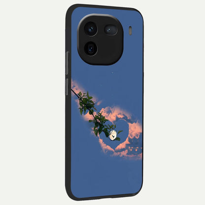  Sky Under Tree back cover For iQOO 12 5G slim fit glass case with vibrant aesthetic design