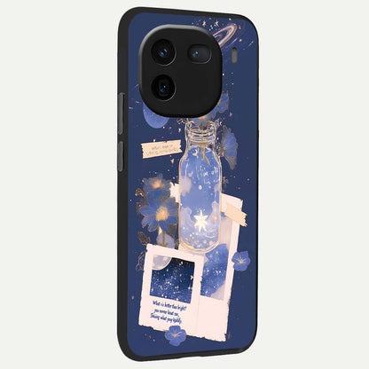  Starlit Cosmic Jar back cover For iQOO 12 5G slim fit glass case with vibrant aesthetic design
