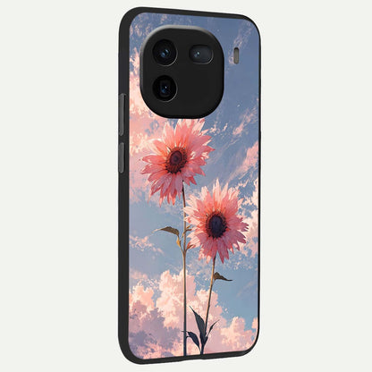  Sun Moon Balance back cover For iQOO 12 5G slim fit glass case with vibrant aesthetic design