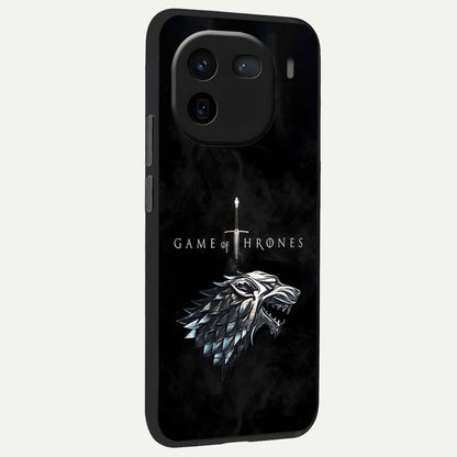  Throne Wolf Legacy back cover For iQOO 12 5G slim fit glass case with vibrant aesthetic design