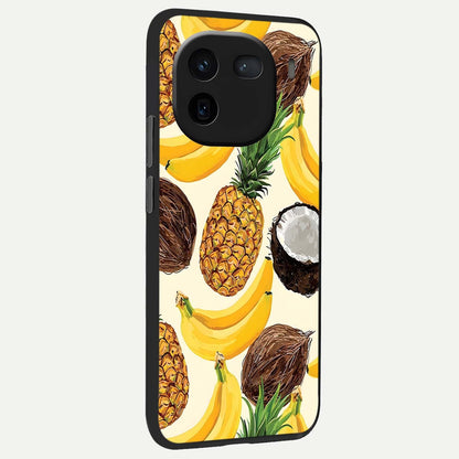  Tropical Fruit Mood back cover For iQOO 12 5G slim fit glass case with vibrant aesthetic design