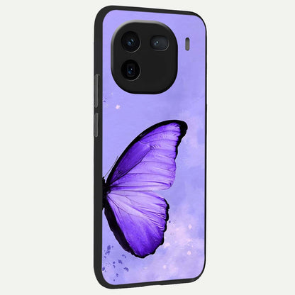  Violet Dream Wing back cover For iQOO 12 5G slim fit glass case with vibrant aesthetic design