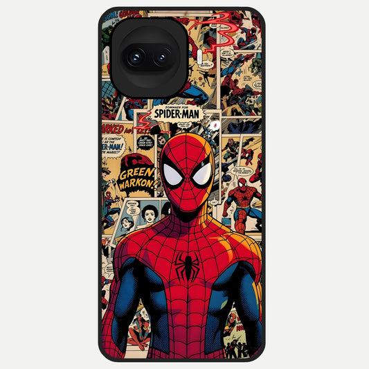  Aesthetic Spider Glass Case for iQOO 15R back cover – full design glossy printed glass finish