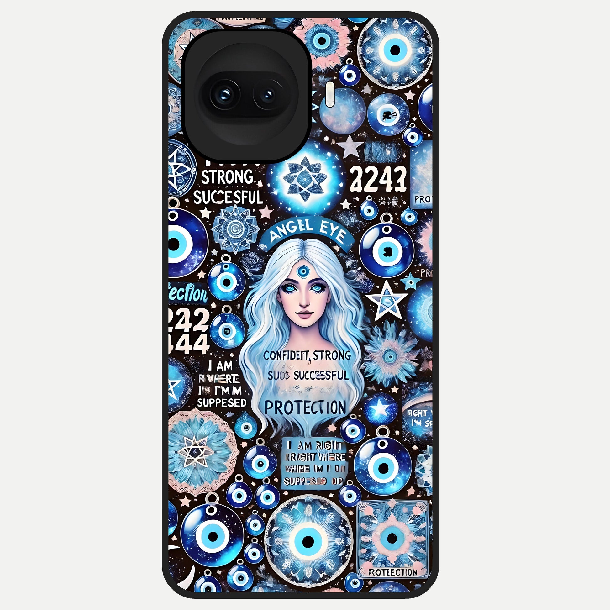  Angel Aura Shield Glass Case for iQOO 15R back cover – full design glossy printed glass finish
