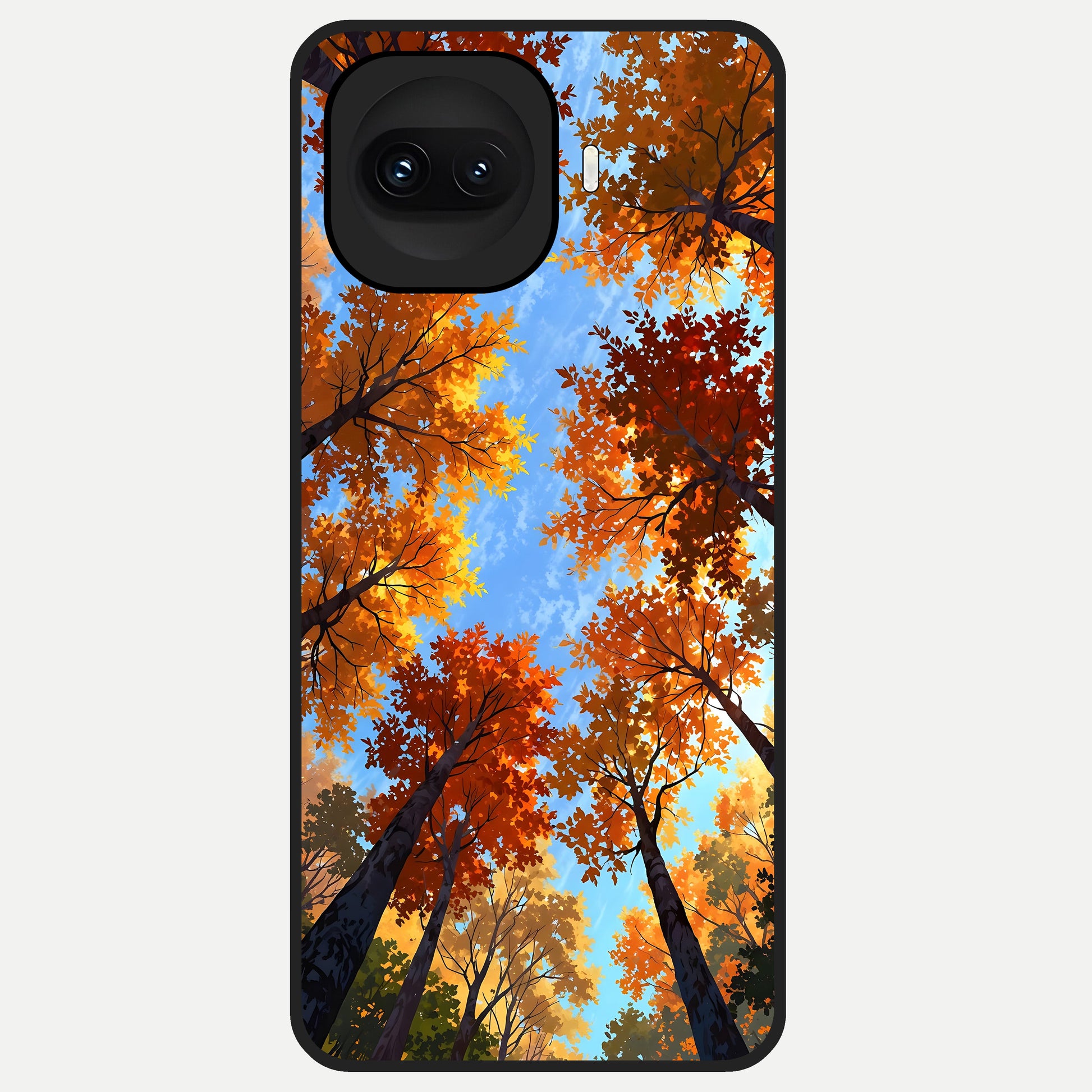  Autumn Sky Rise Glass Case for iQOO 15R back cover – full design glossy printed glass finish