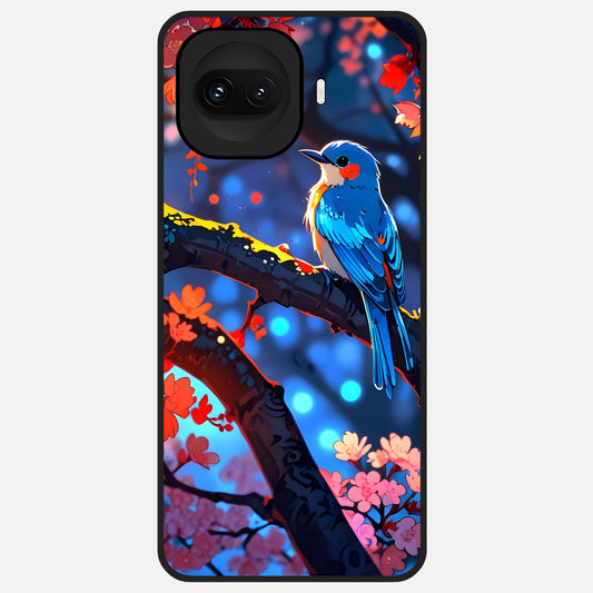  Blooming Water Drift Glass Case for iQOO 15R back cover – full design glossy printed glass finish