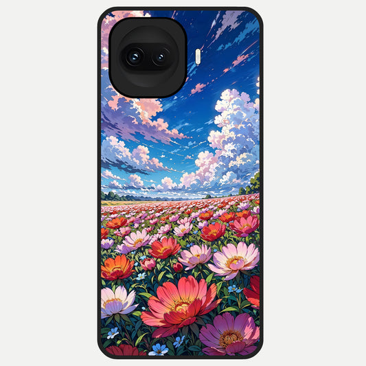  Blossom Sky Field Glass Case for iQOO 15R back cover – full design glossy printed glass finish