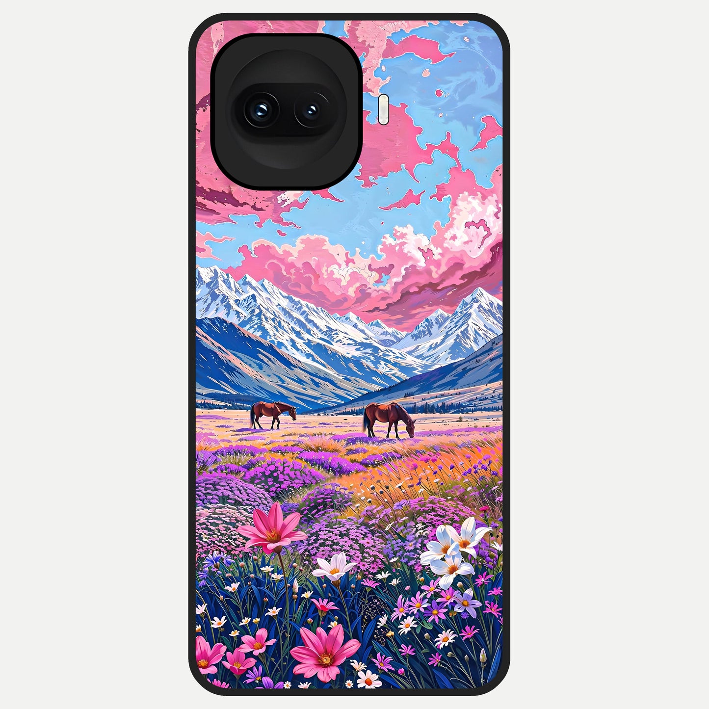  Blossom Valley Dream Glass Case for iQOO 15R back cover – full design glossy printed glass finish