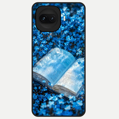  Blue Bloom Tales Glass Case for iQOO 15R back cover – full design glossy printed glass finish