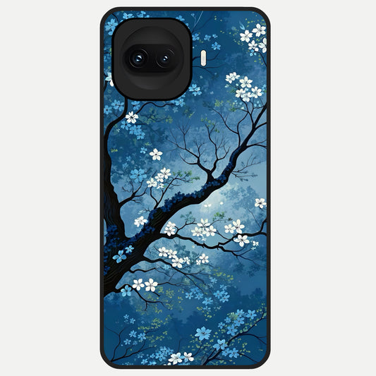  Blue Tree Serenity Glass Case for iQOO 15R back cover – full design glossy printed glass finish