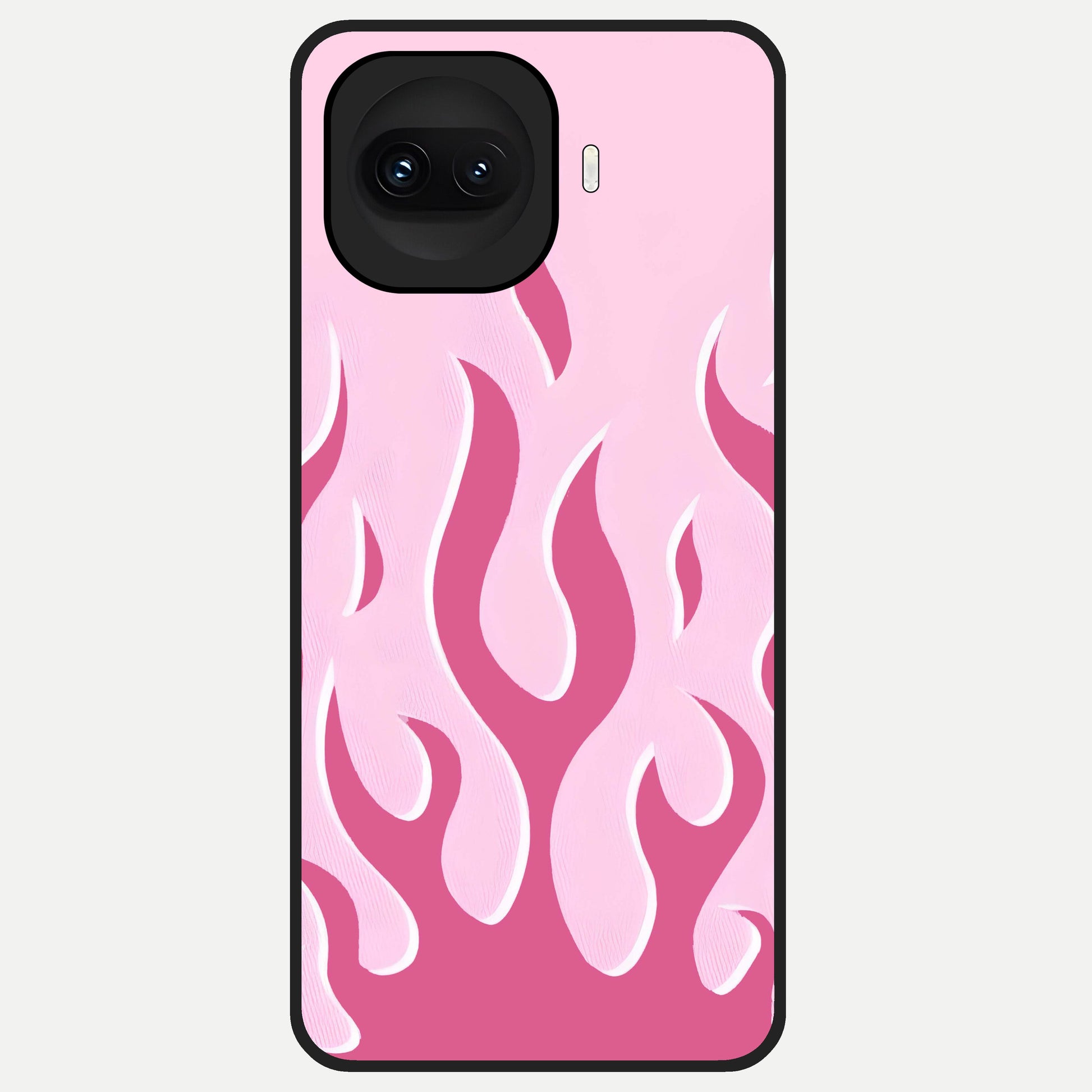  Blush Flame Energy Glass Case for iQOO 15R back cover – full design glossy printed glass finish