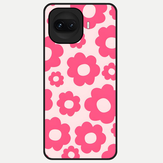  Blush Flower Pop Glass Case for iQOO 15R back cover – full design glossy printed glass finish