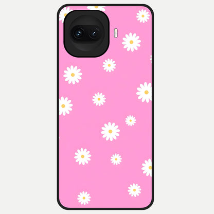  Bubblegum Daisy Pop Glass Case for iQOO 15R back cover – full design glossy printed glass finish