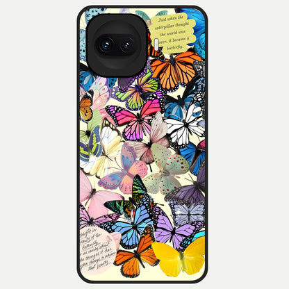  Butterflies Petal Dream Glass Case for iQOO 15R back cover – full design glossy printed glass finish