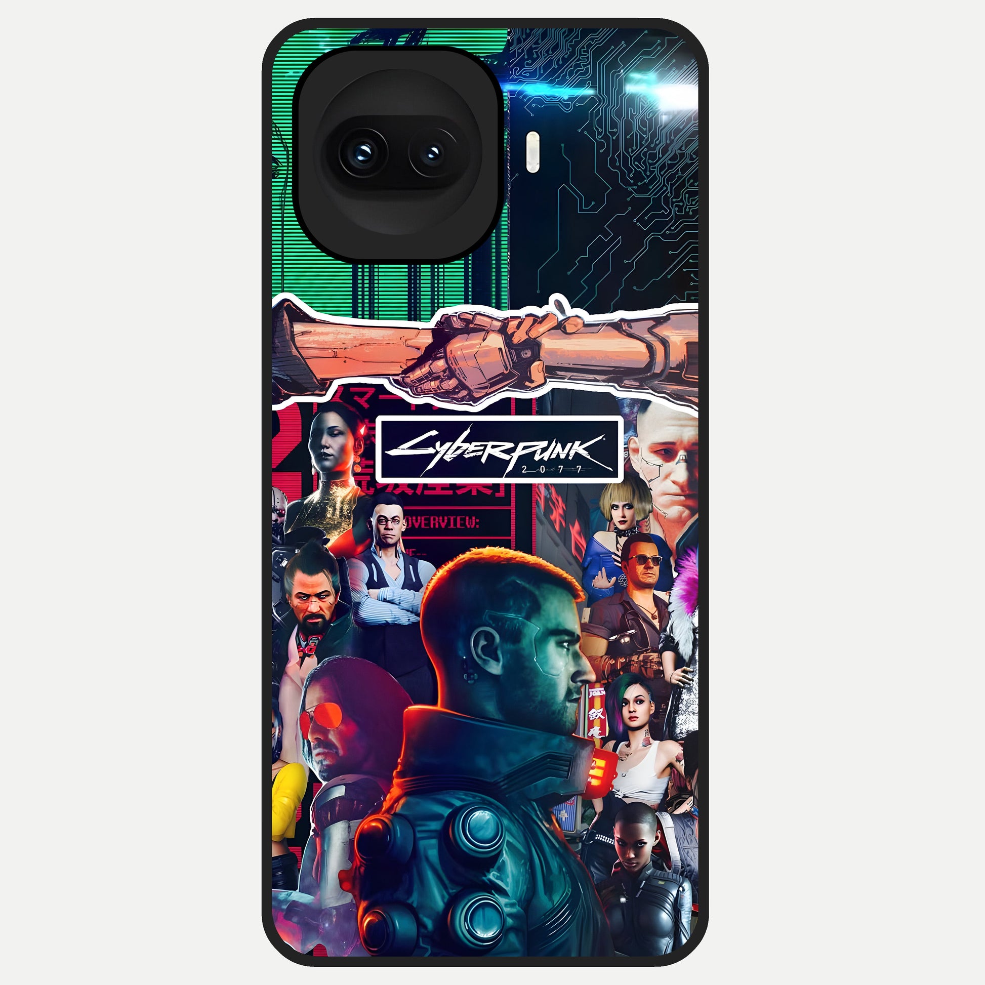  CYBERPUNK Legacy Glass Case for iQOO 15R back cover – full design glossy printed glass finish