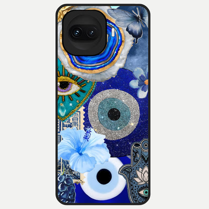  Celestial Blue Vision Glass Case for iQOO 15R back cover – full design glossy printed glass finish