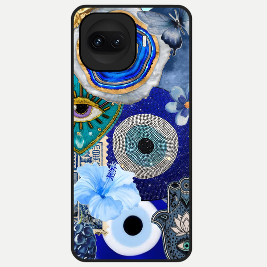  Celestial Blue Vision Glass Case for iQOO 15R back cover – full design glossy printed glass finish