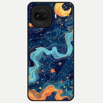 Celestial Dream Flow Glass Case for iQOO 15R back cover – full design glossy printed glass finish