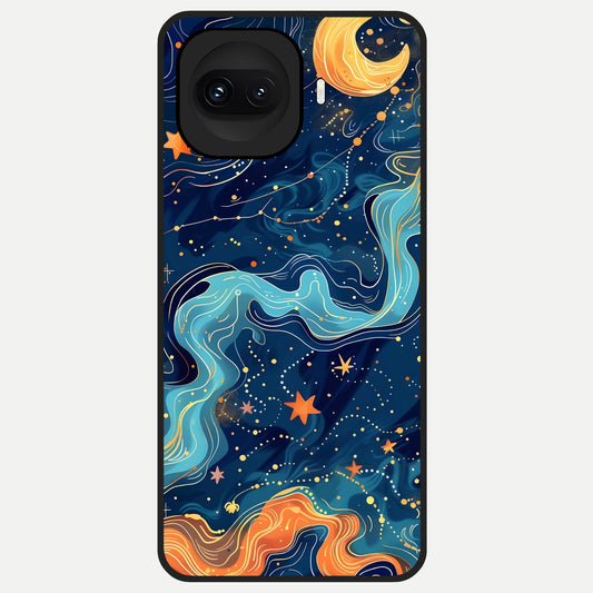  Celestial Dream Flow Glass Case for iQOO 15R back cover – full design glossy printed glass finish