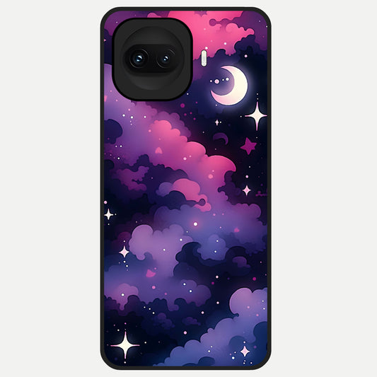  Celestial Moon Magic Glass Case for iQOO 15R back cover – full design glossy printed glass finish