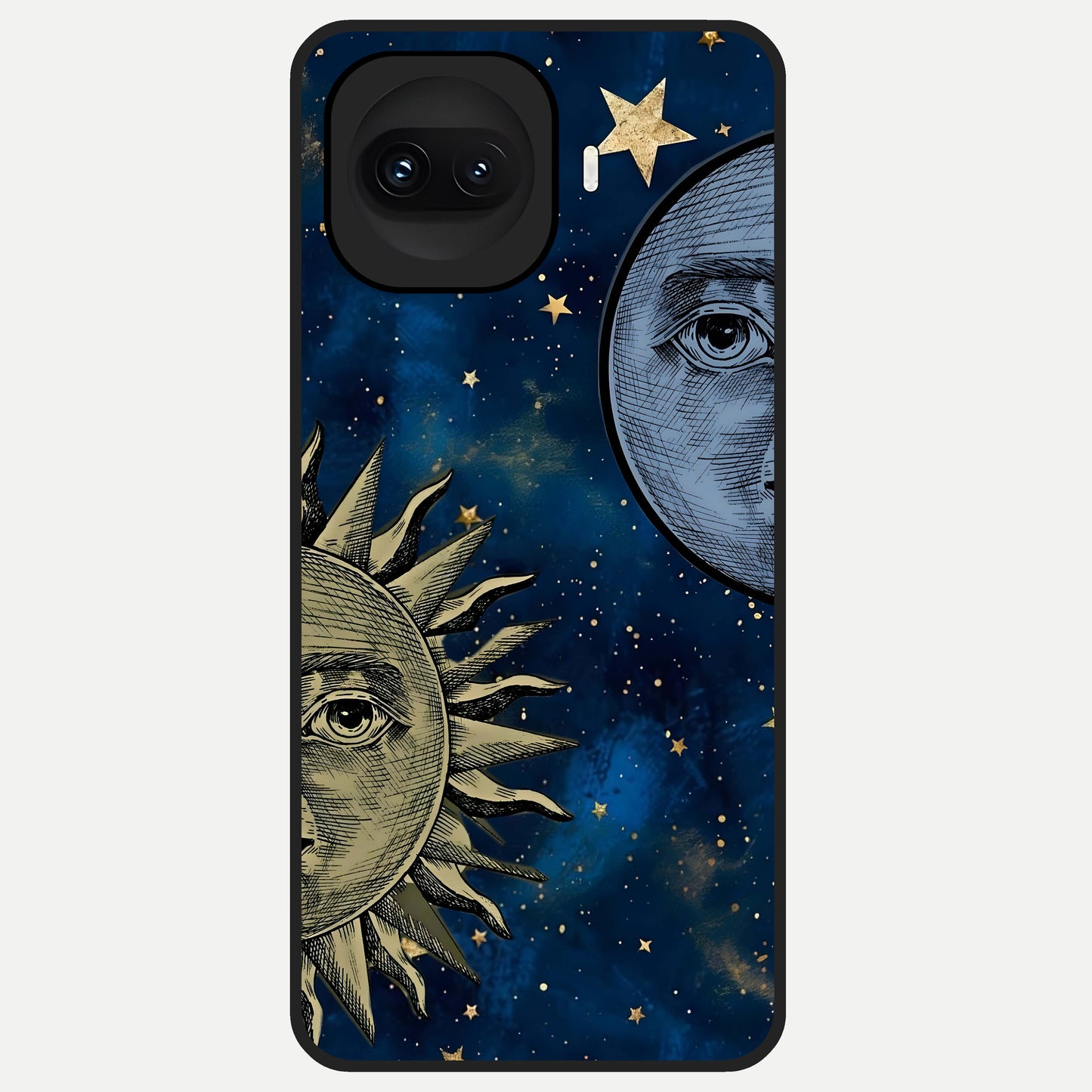  Celestial Moon With Sun Glass Case for iQOO 15R back cover – full design glossy printed glass finish