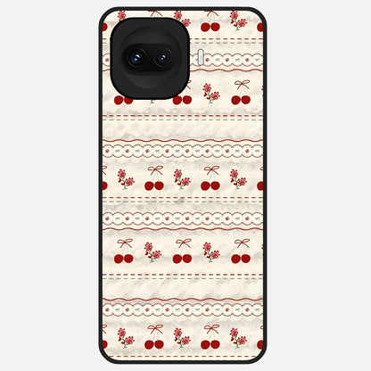  Cherry Bloom Charm Glass Case for iQOO 15R back cover – full design glossy printed glass finish