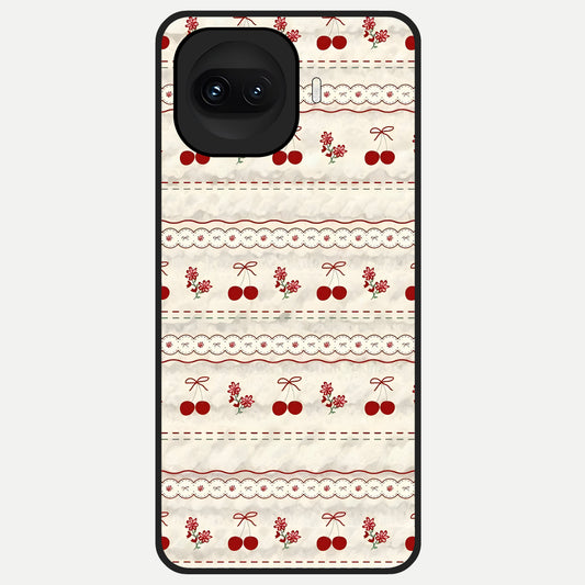  Cherry Bloom Charm Glass Case for iQOO 15R back cover – full design glossy printed glass finish