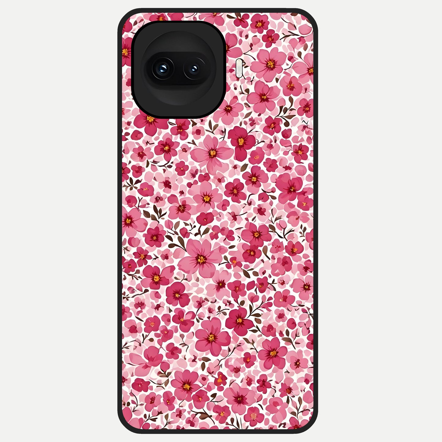  Cherry Blossom Charm Glass Case for iQOO 15R back cover – full design glossy printed glass finish