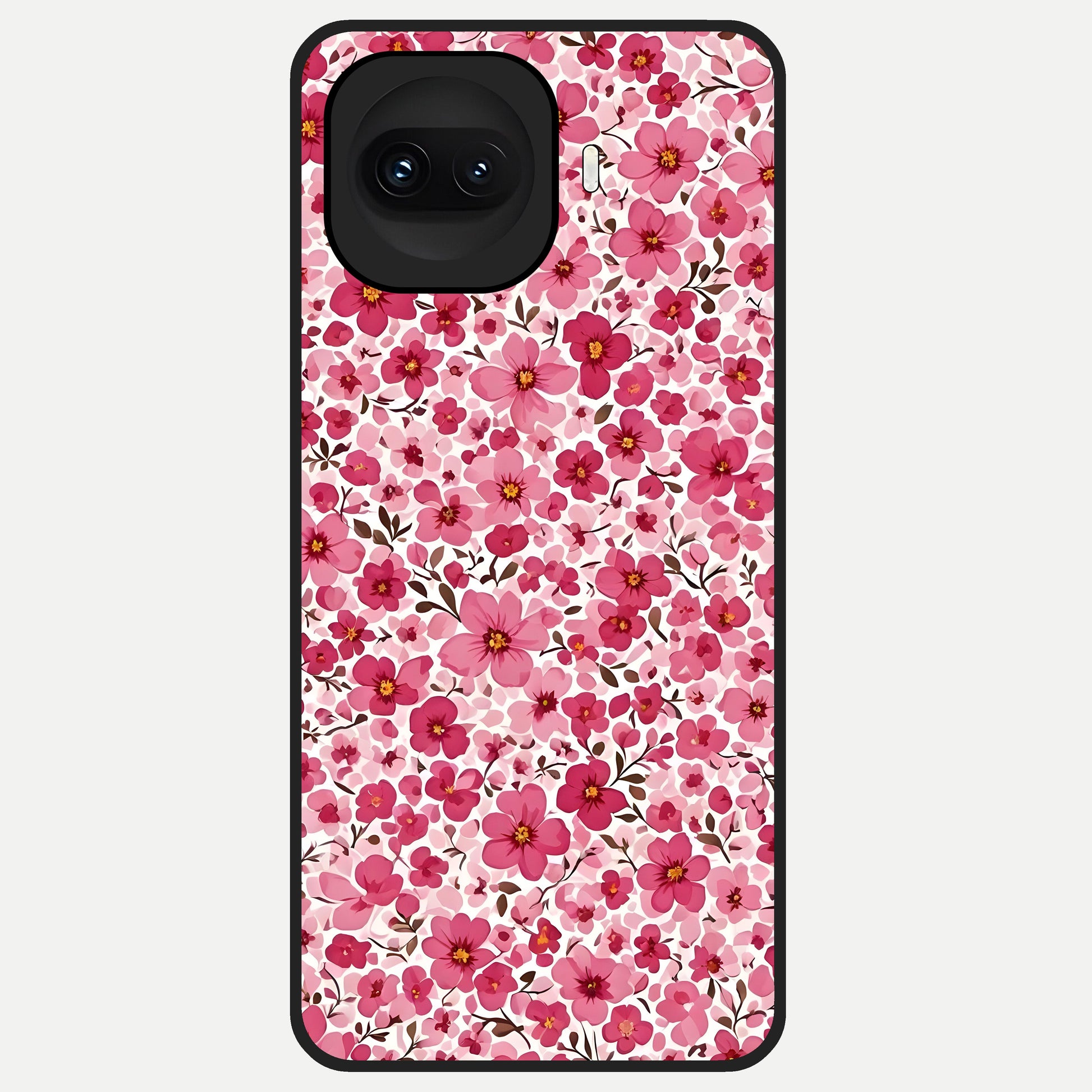  Cherry Blossom Charm Glass Case for iQOO 15R back cover – full design glossy printed glass finish