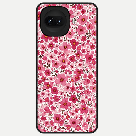  Cherry Blossom Charm Glass Case for iQOO 15R back cover – full design glossy printed glass finish