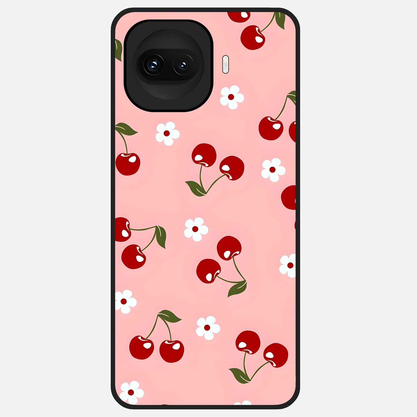  Cherry Love Mood Glass Case for iQOO 15R back cover – full design glossy printed glass finish