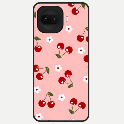  Cherry Love Mood Glass Case for iQOO 15R back cover – full design glossy printed glass finish