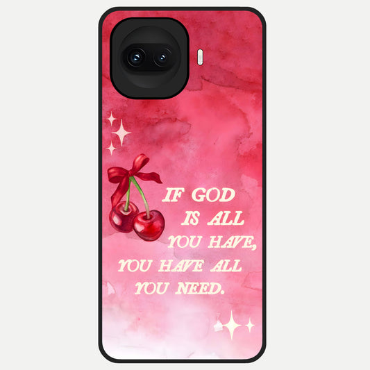  Cherry Quote Glass Case for iQOO 15R back cover – full design glossy printed glass finish