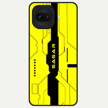  Circuit CYBERPUNK Custom Name Glass Case for iQOO 15R back cover – full design glossy printed glass finish