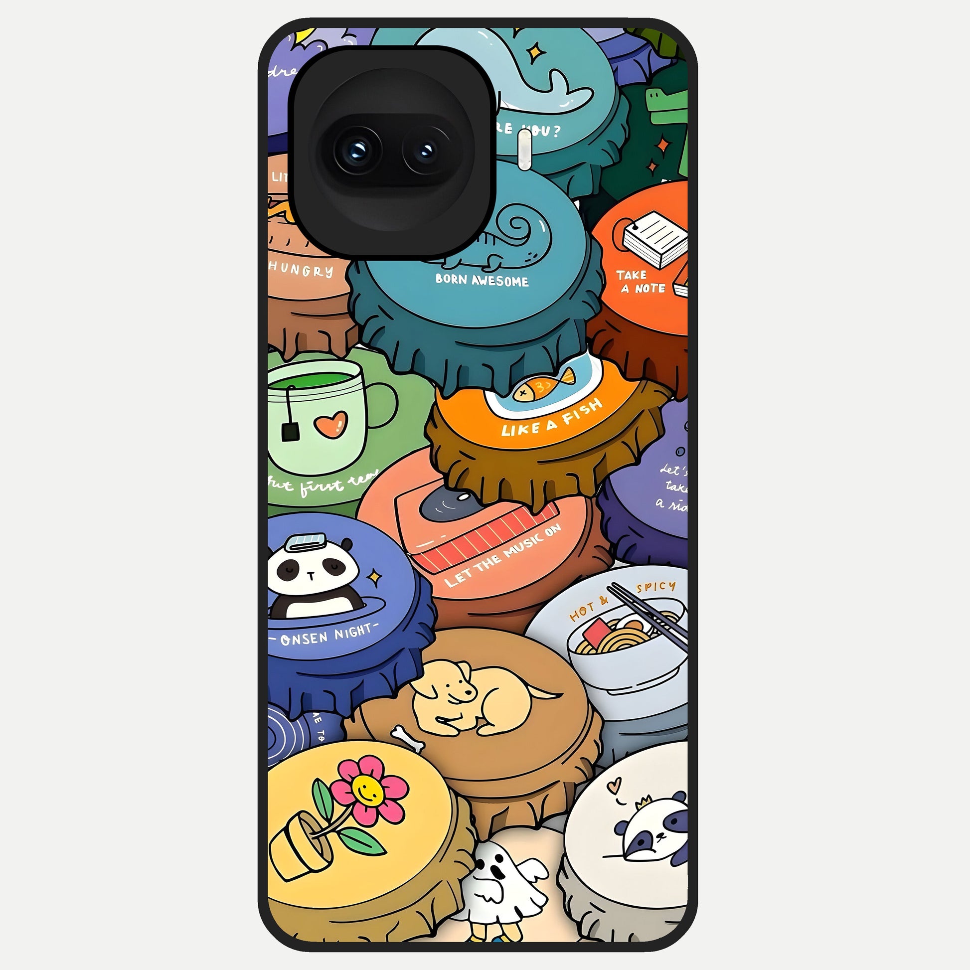  Coins Patterns Glass Case for iQOO 15R back cover – full design glossy printed glass finish