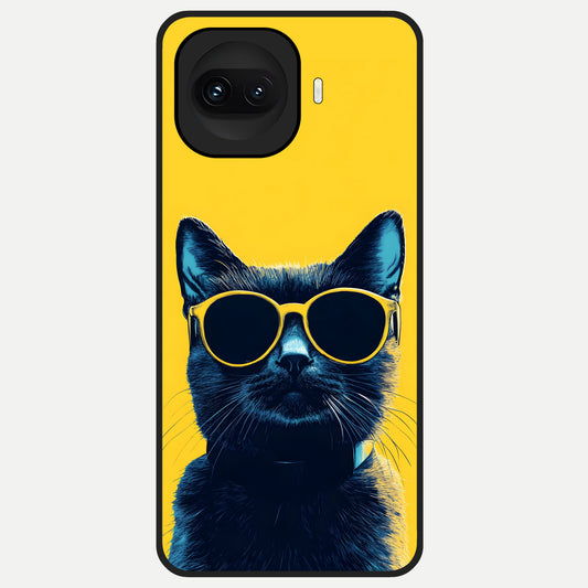  Cool Cat Vibes Glass Case for iQOO 15R back cover – full design glossy printed glass finish