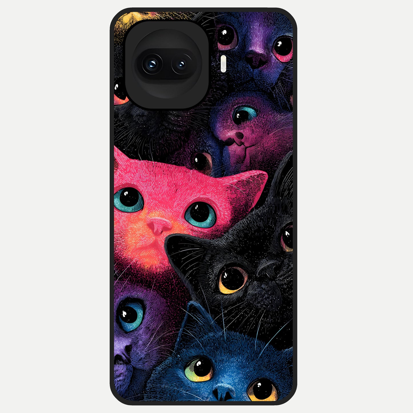  Cosmic Cats Dreams Glass Case for iQOO 15R back cover – full design glossy printed glass finish