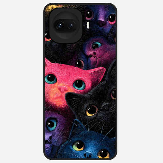  Cosmic Cats Dreams Glass Case for iQOO 15R back cover – full design glossy printed glass finish