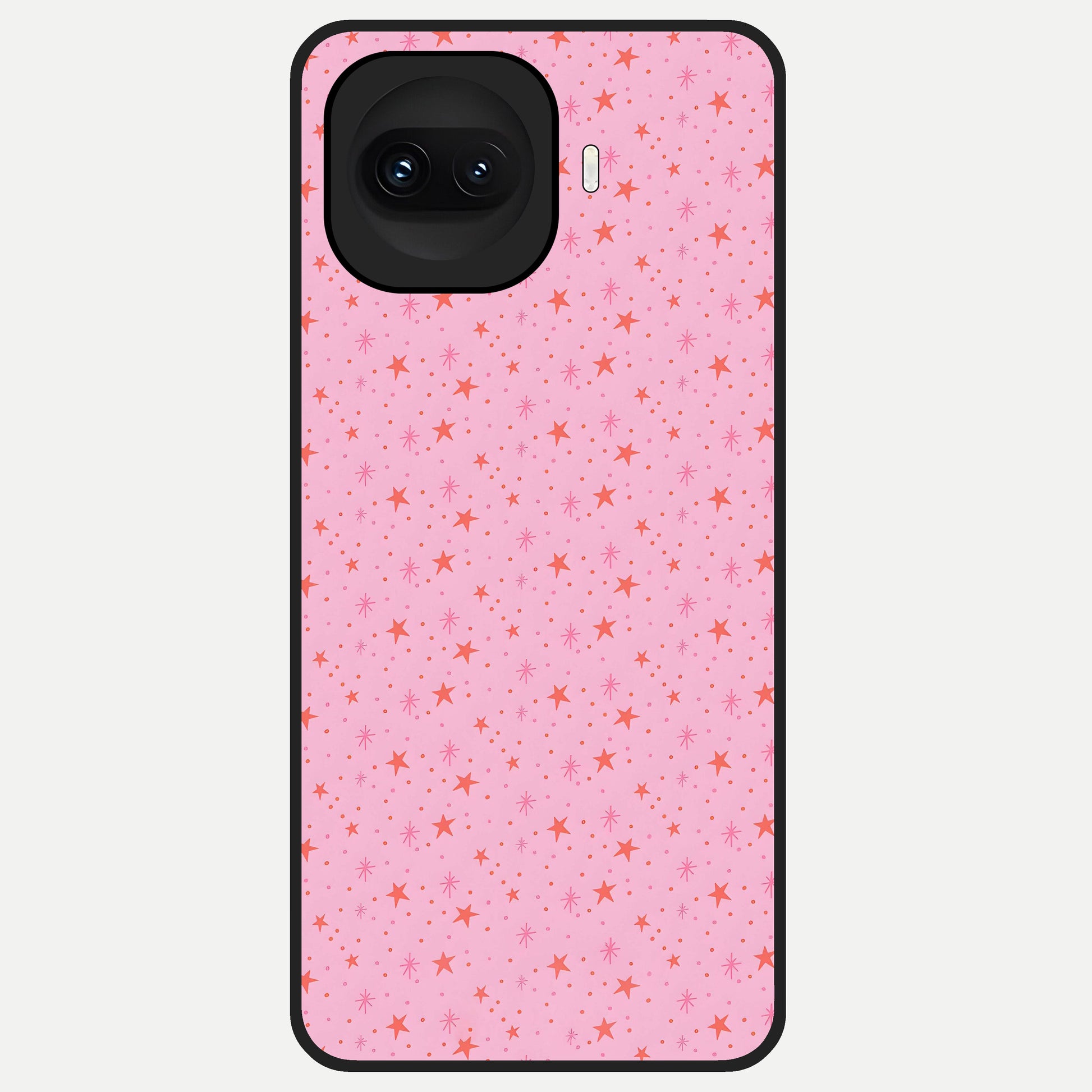  Cosmic Pink Sparkle Glass Case for iQOO 15R back cover – full design glossy printed glass finish