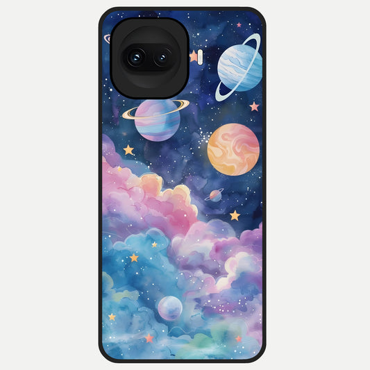  Cosmic Planet Dreams Glass Case for iQOO 15R back cover – full design glossy printed glass finish