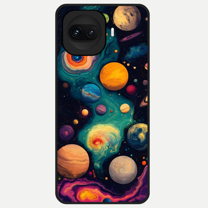  Cosmic Planet Journey Glass Case for iQOO 15R back cover – full design glossy printed glass finish