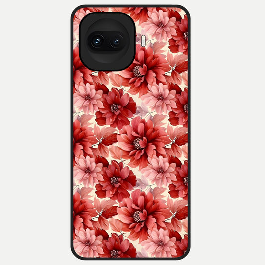  Crimson Love Petals Glass Case for iQOO 15R back cover – full design glossy printed glass finish