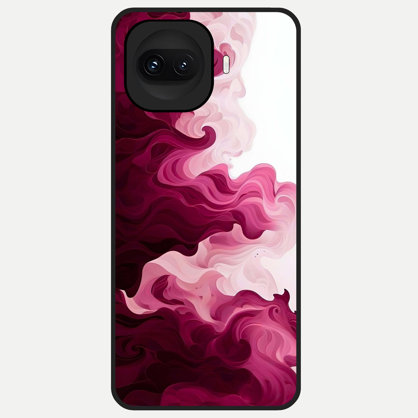  Crimson Wave Flow Glass Case for iQOO 15R back cover – full design glossy printed glass finish