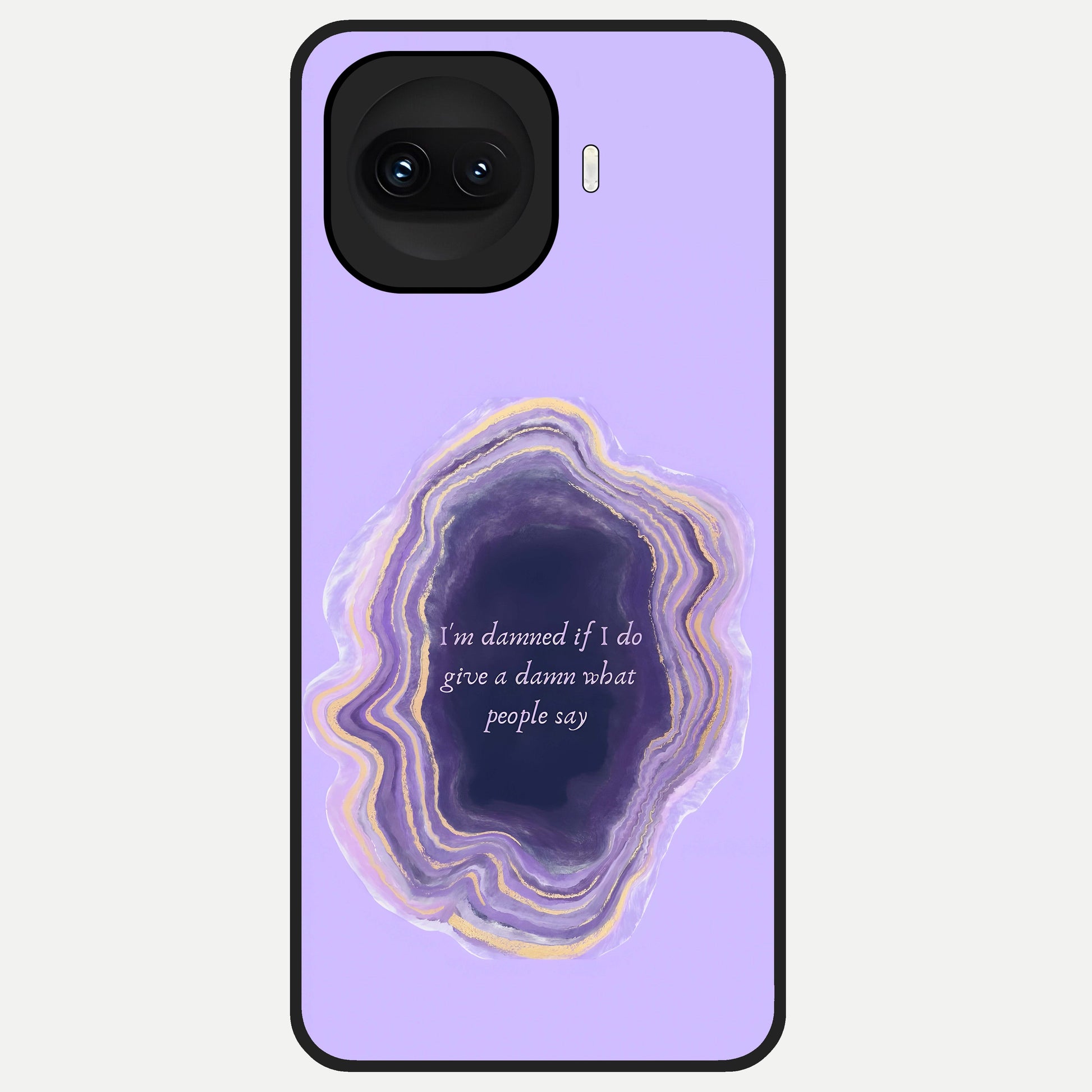  Damned People Quote Glass Case for iQOO 15R back cover – full design glossy printed glass finish